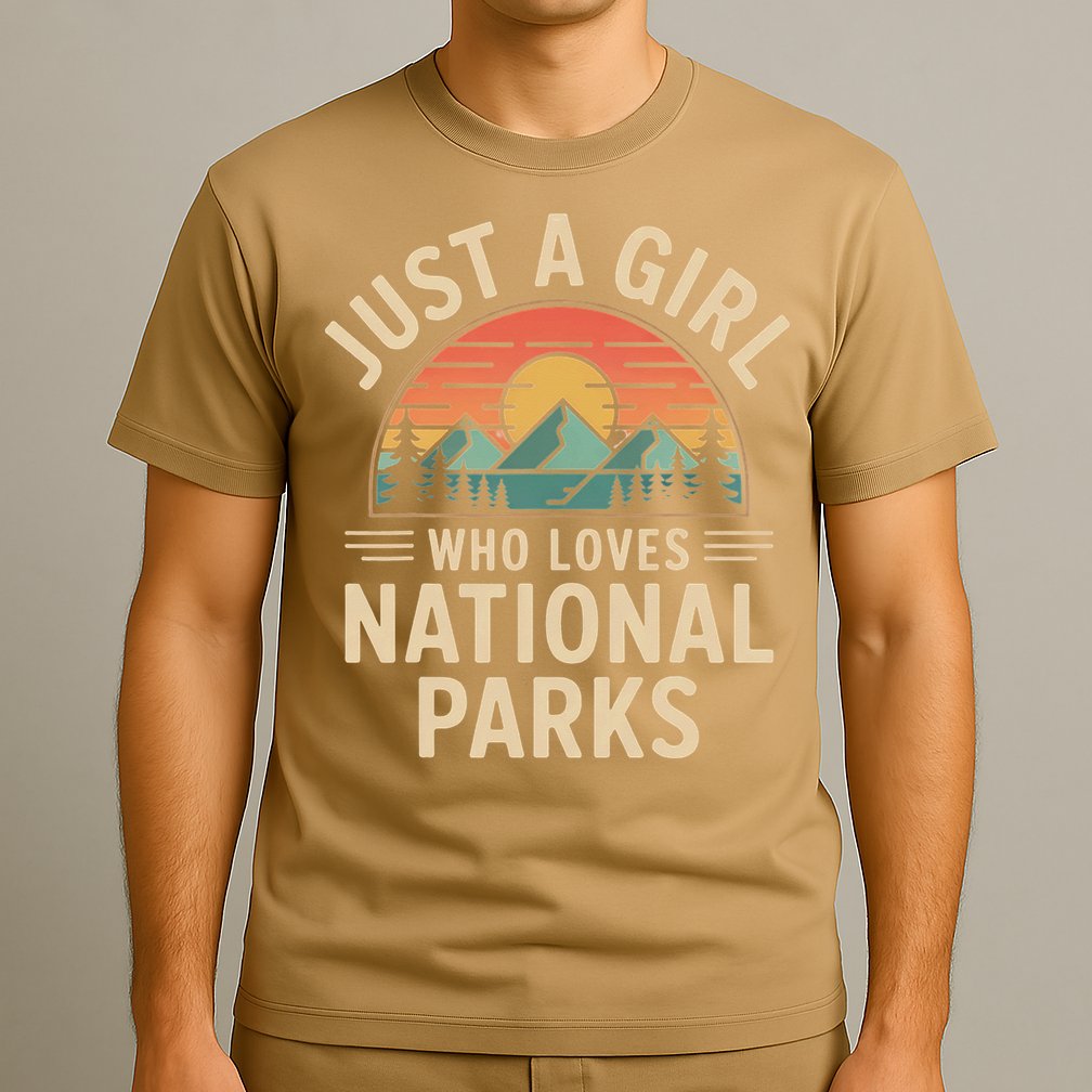 Just A Girl Who Loves National Parks Retro Nature Vintage T-Shirt