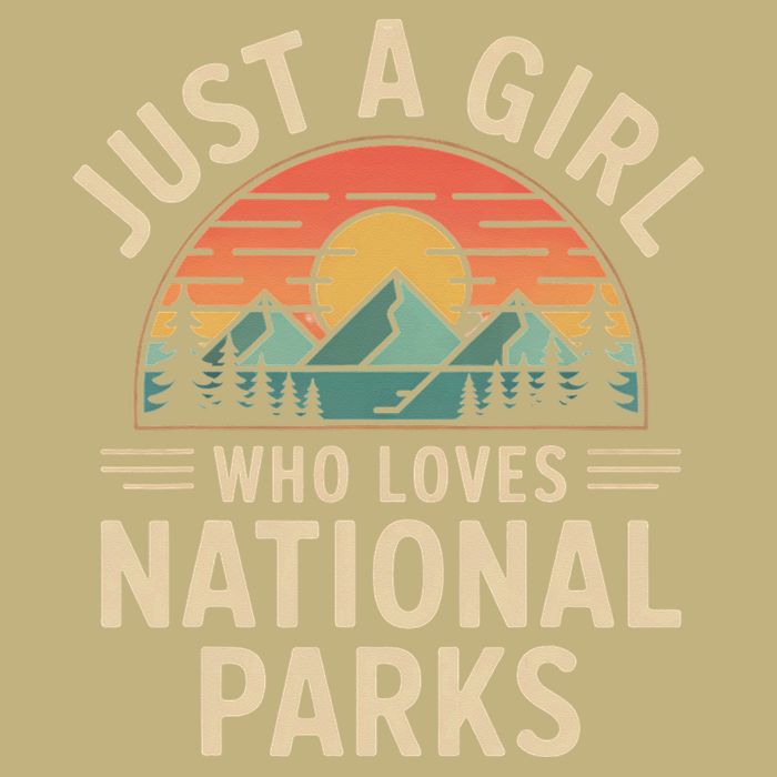 Just A Girl Who Loves National Parks Retro Nature Vintage T-Shirt