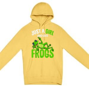 Just A Girl Who Loves Frogs Premium Pullover Hoodie