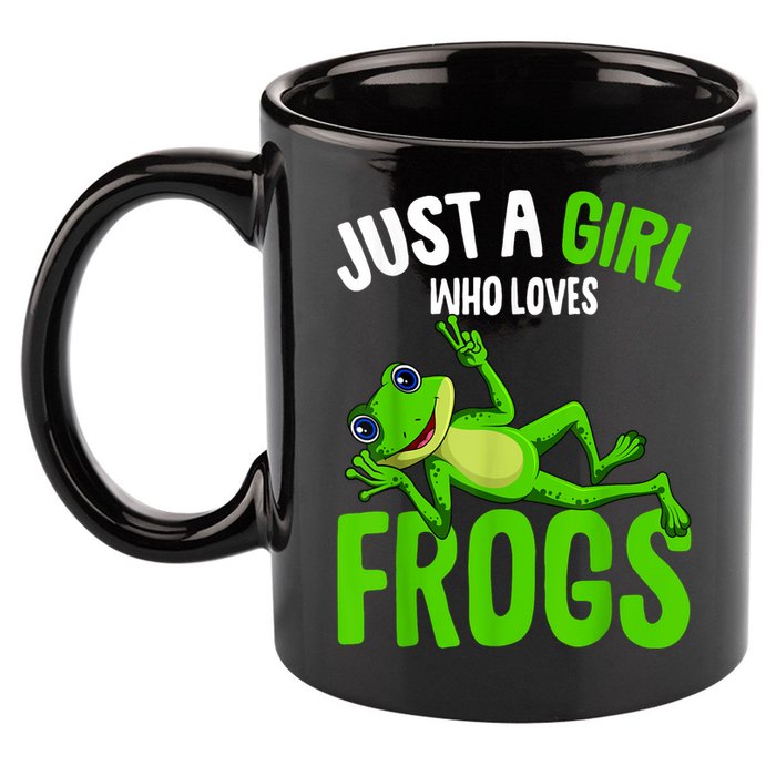Just A Girl Who Loves Frogs 11oz C Handle Ceramic Mug