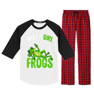 Just A Girl Who Loves Frogs Raglan Sleeve Pajama Set