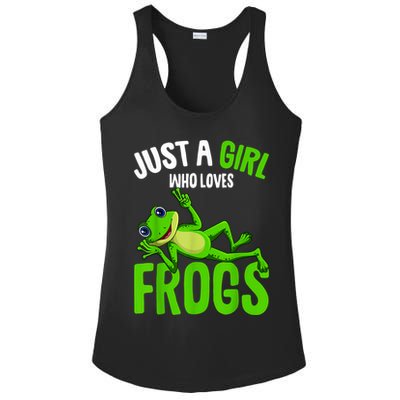 Just A Girl Who Loves Frogs Ladies PosiCharge Competitor Racerback Tank
