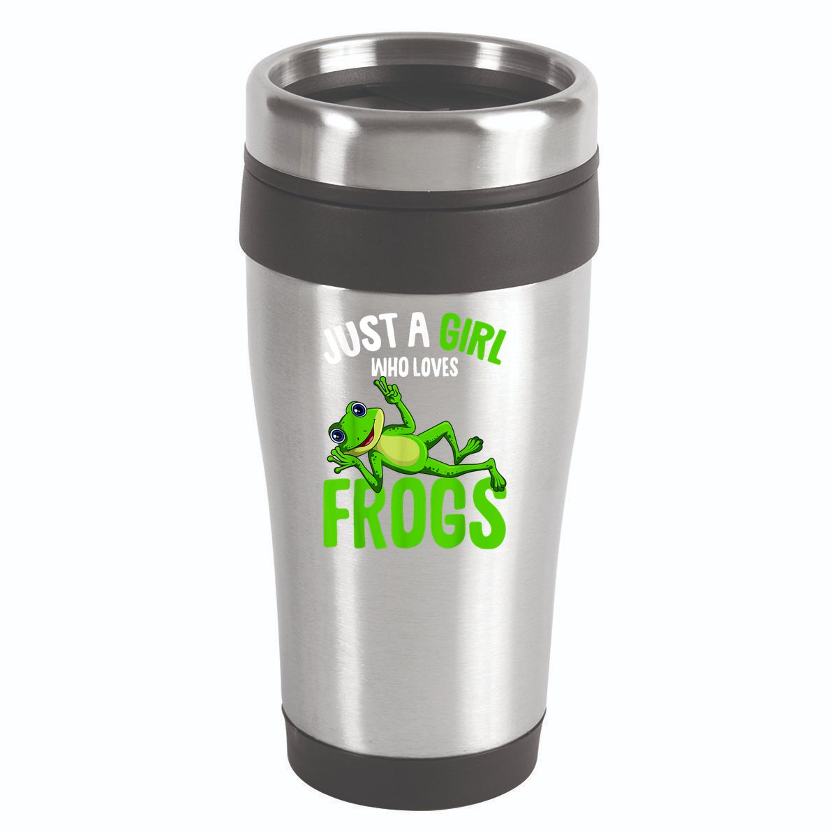 Just A Girl Who Loves Frogs 16oz Travel Tumbler