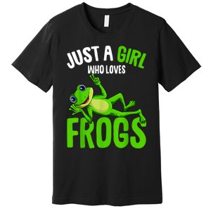 Just A Girl Who Loves Frogs Premium T-Shirt