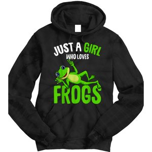 Just A Girl Who Loves Frogs Tie Dye Hoodie