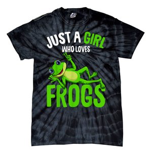 Just A Girl Who Loves Frogs Tie-Dye T-Shirt