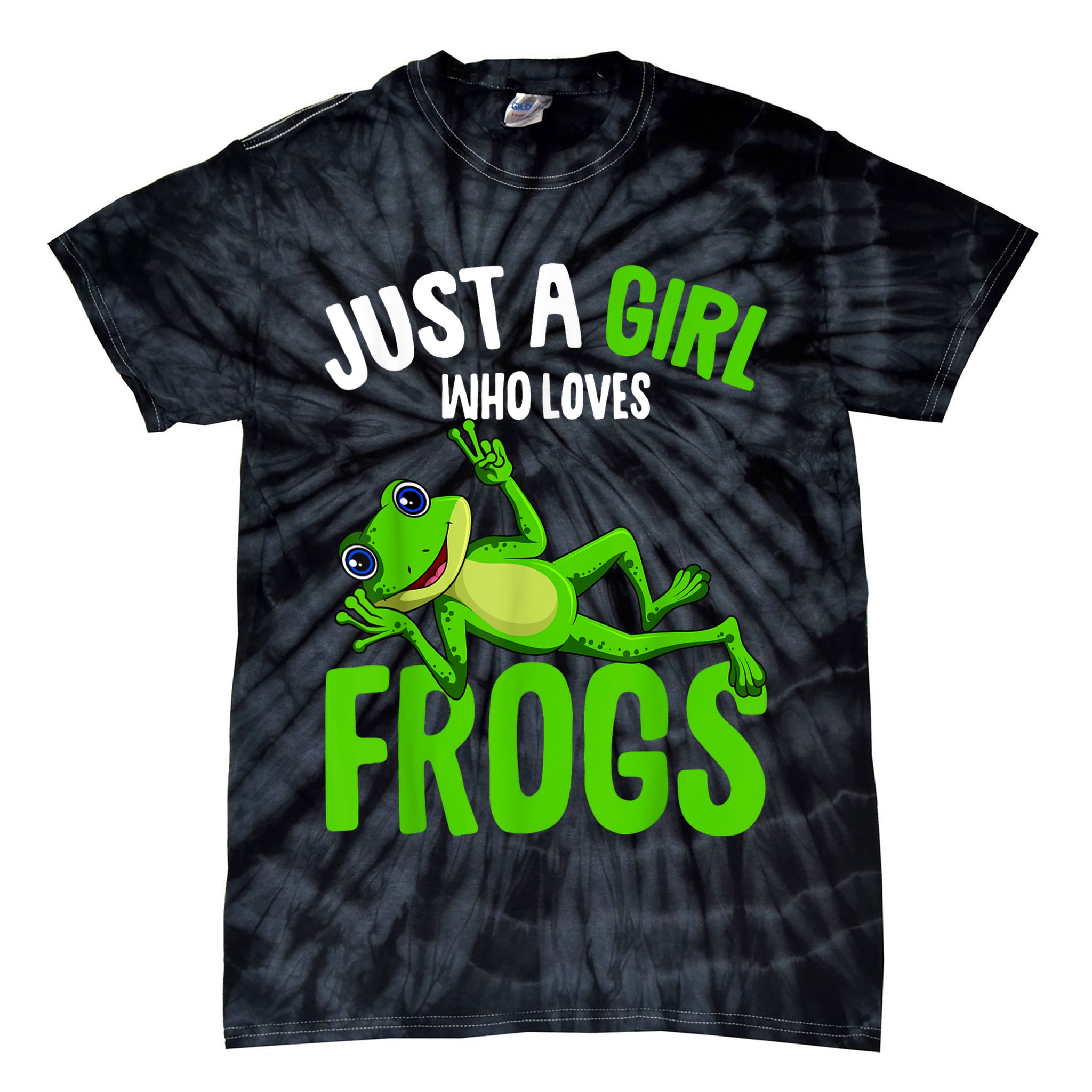 Just A Girl Who Loves Frogs Tie-Dye T-Shirt