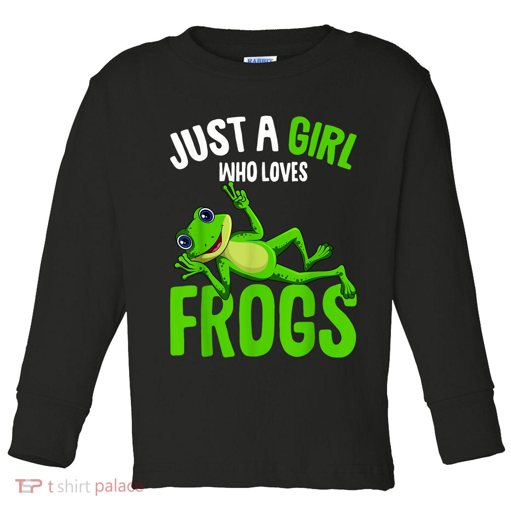 Just A Girl Who Loves Frogs Toddler Long Sleeve Shirt