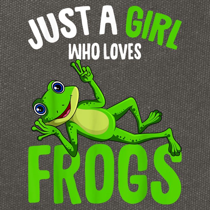 Just A Girl Who Loves Frogs Cotton Canvas Backpack