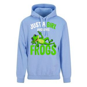 Just A Girl Who Loves Frogs Unisex Surf Hoodie