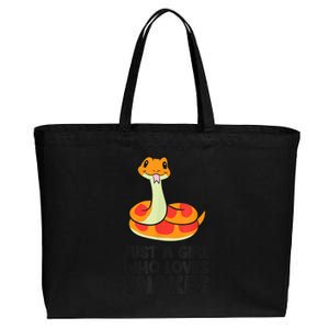 Just A Girl Who Loves Snakes Cotton Canvas Jumbo Tote