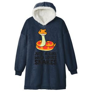 Just A Girl Who Loves Snakes Hooded Wearable Blanket