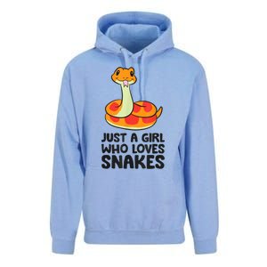 Just A Girl Who Loves Snakes Unisex Surf Hoodie