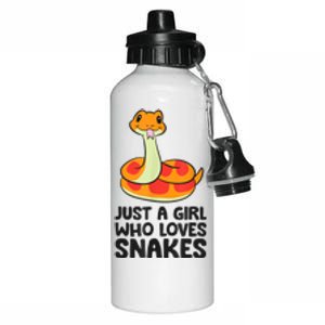 Just A Girl Who Loves Snakes Aluminum Water Bottle