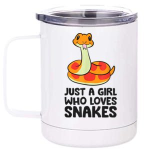 Just A Girl Who Loves Snakes 12 oz Stainless Steel Tumbler Cup