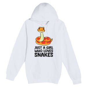 Just A Girl Who Loves Snakes Premium Pullover Hoodie