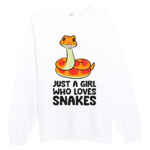 Just A Girl Who Loves Snakes Premium Crewneck Sweatshirt