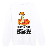 Just A Girl Who Loves Snakes Premium Crewneck Sweatshirt