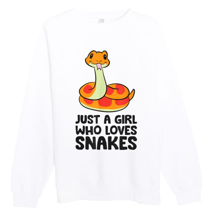 Just A Girl Who Loves Snakes Premium Crewneck Sweatshirt