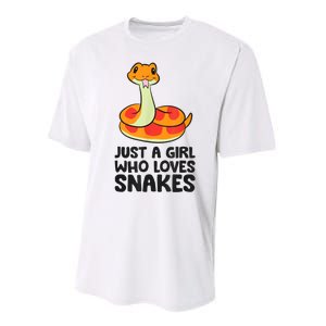 Just A Girl Who Loves Snakes Performance Sprint T-Shirt