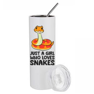 Just A Girl Who Loves Snakes Stainless Steel Tumbler