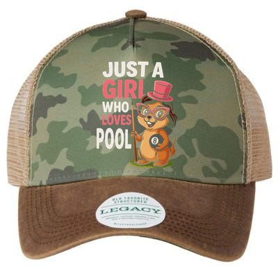 Just A Girl Who Loves Pool Billiard Pool Player Girl Funny Legacy Tie Dye Trucker Hat