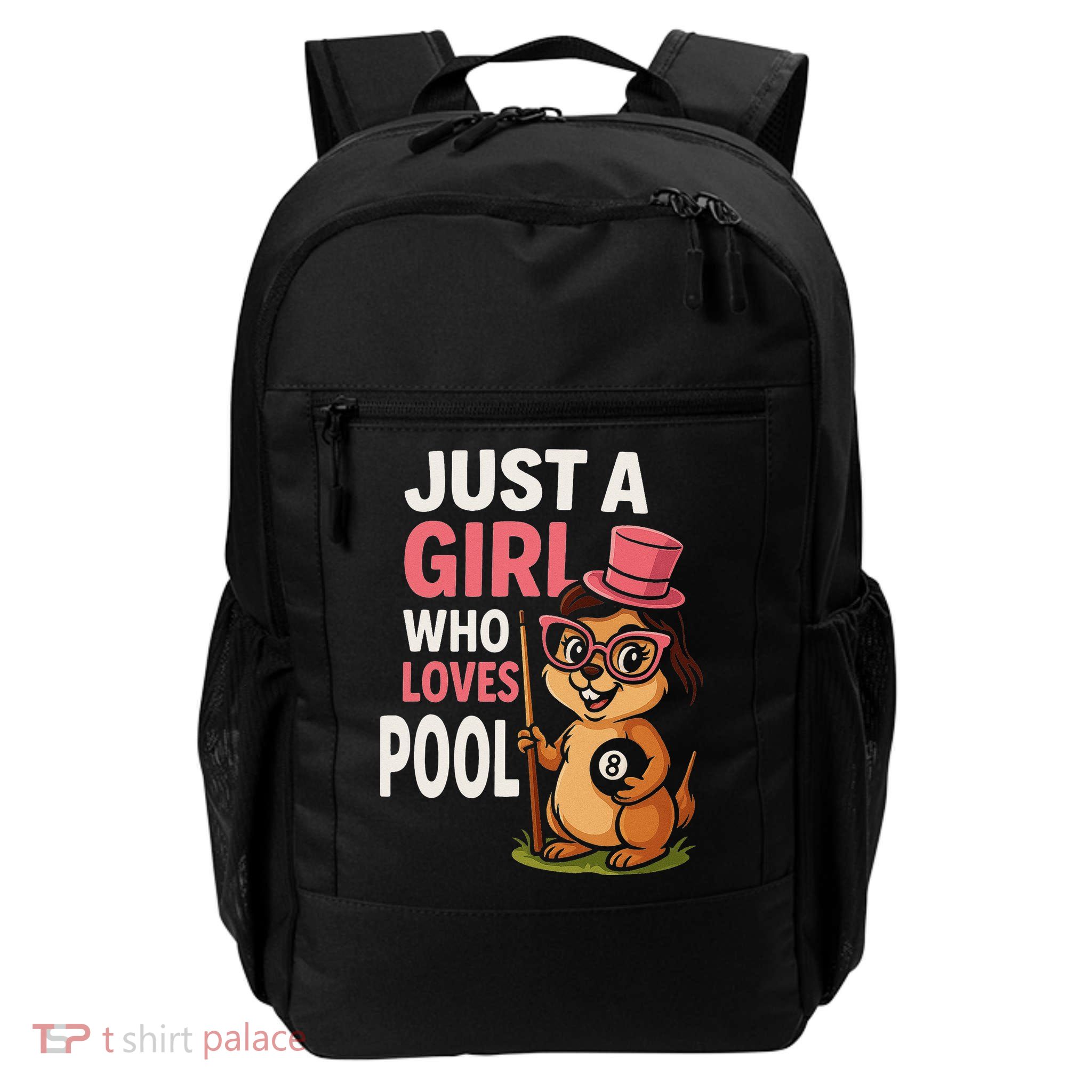 Just A Girl Who Loves Pool Billiard Pool Player Girl Funny Backpack