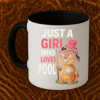 Just A Girl Who Loves Pool Billiard Pool Player Girl Funny Mug