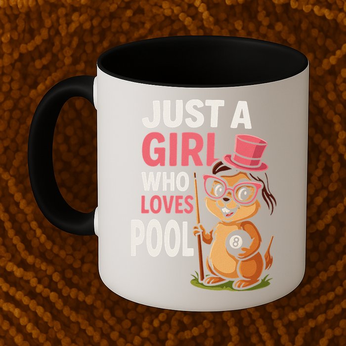 Just A Girl Who Loves Pool Billiard Pool Player Girl Funny Mug
