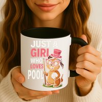 Just A Girl Who Loves Pool Billiard Pool Player Girl Funny Mug