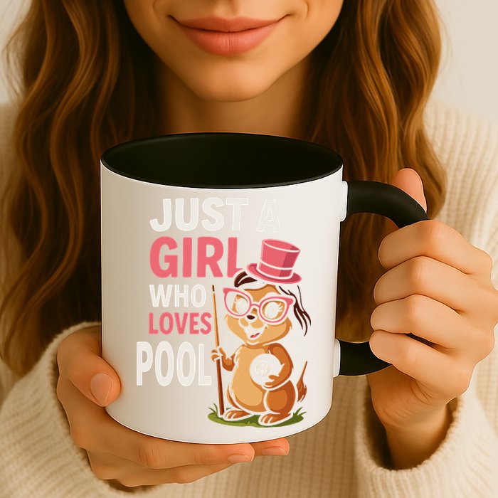 Just A Girl Who Loves Pool Billiard Pool Player Girl Funny Mug