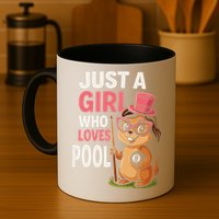 Just A Girl Who Loves Pool Billiard Pool Player Girl Funny Mug