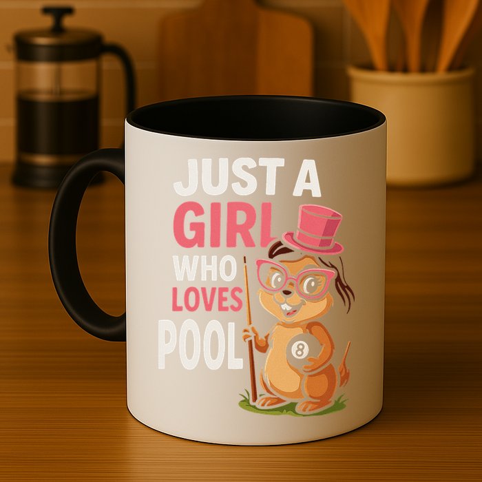 Just A Girl Who Loves Pool Billiard Pool Player Girl Funny Mug
