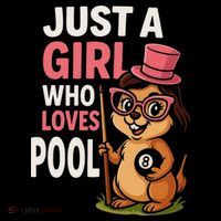 Just A Girl Who Loves Pool Billiard Pool Player Girl Funny Flatbill Hat