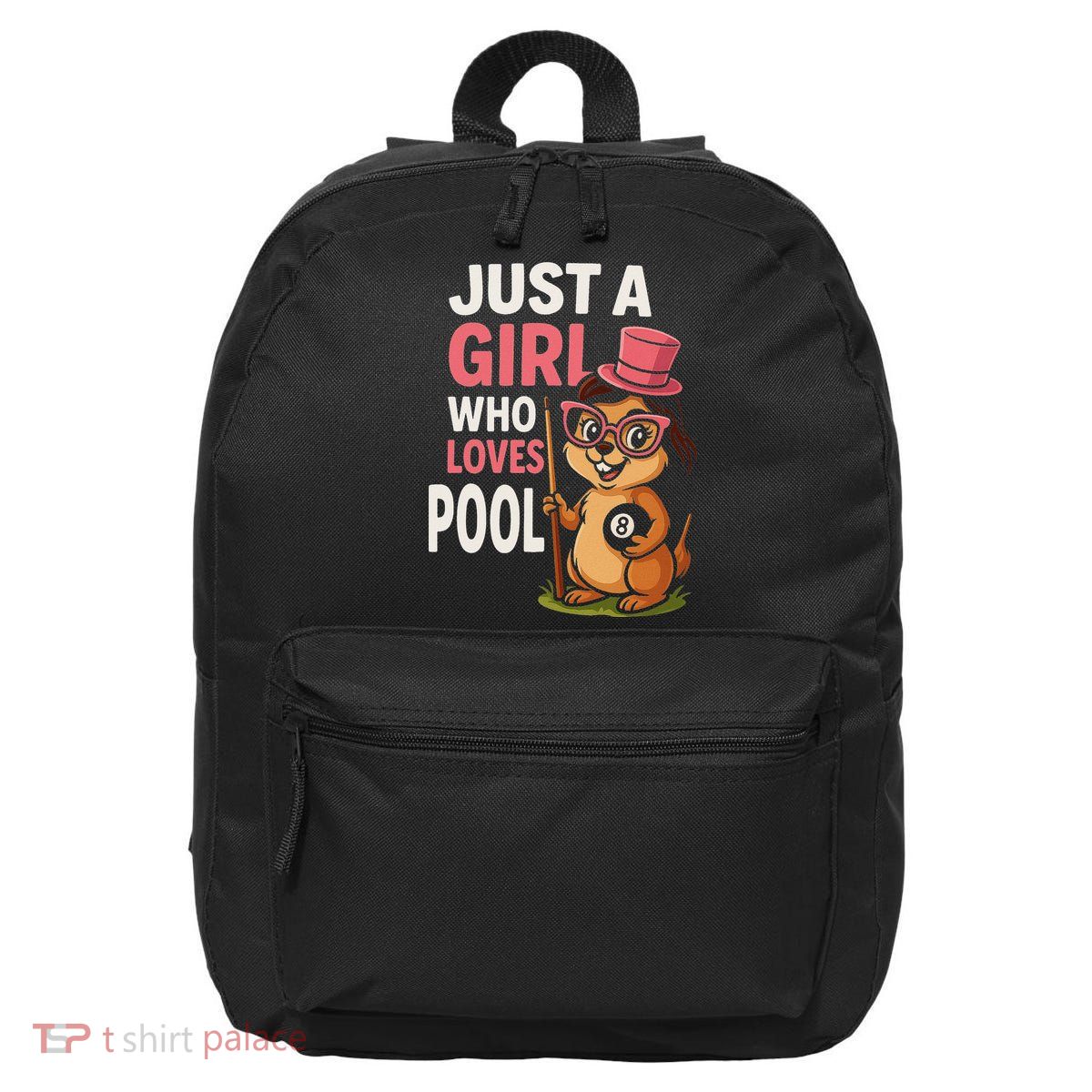 Just A Girl Who Loves Pool Billiard Pool Player Girl Funny 16 in Basic Backpack