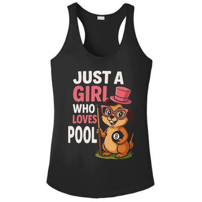 Just A Girl Who Loves Pool Billiard Pool Player Girl Funny Ladies PosiCharge Competitor Racerback Tank