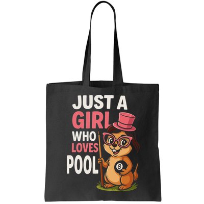 Just A Girl Who Loves Pool Billiard Pool Player Girl Funny Bag