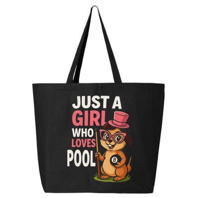 Just A Girl Who Loves Pool Billiard Pool Player Girl Funny 25L Jumbo Tote