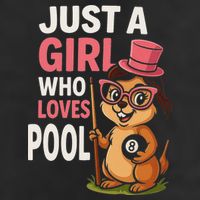 Just A Girl Who Loves Pool Billiard Pool Player Girl Funny Golf Towel