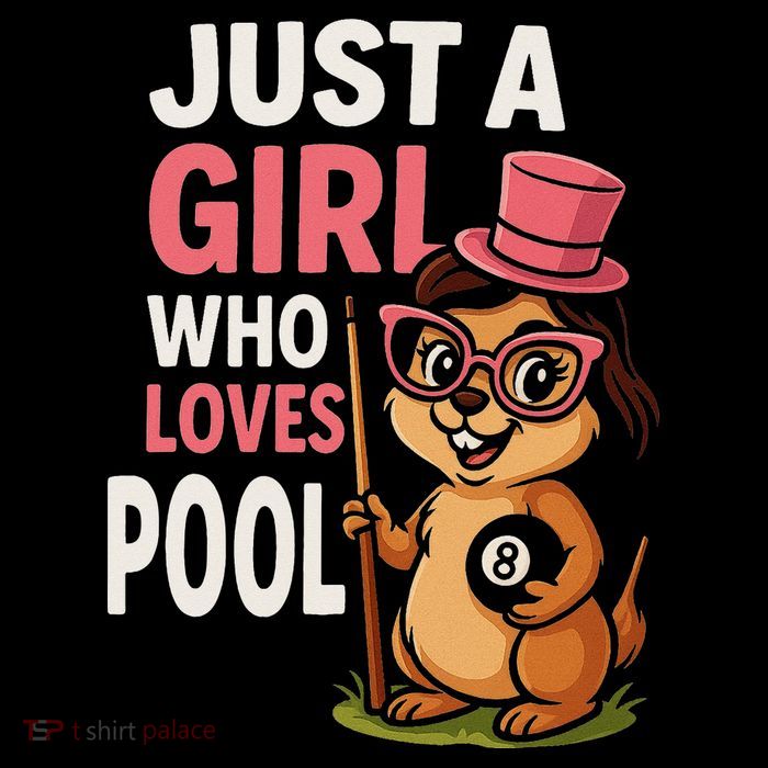 Just A Girl Who Loves Pool Billiard Pool Player Girl Funny Kids T-Shirt