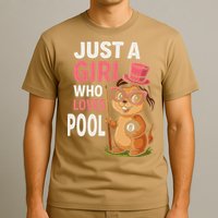 Just A Girl Who Loves Pool Billiard Pool Player Girl Funny T-Shirt