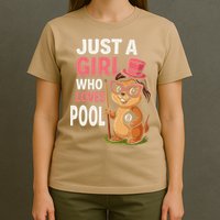 Just A Girl Who Loves Pool Billiard Pool Player Girl Funny T-Shirt