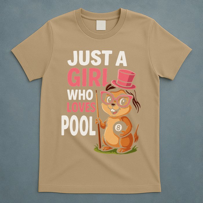 Just A Girl Who Loves Pool Billiard Pool Player Girl Funny T-Shirt