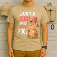 Just A Girl Who Loves Pool Billiard Pool Player Girl Funny T-Shirt