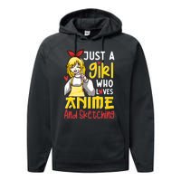 Just A Girl Who Loves Anime And Sketching Otaku Anime Merch Performance Fleece Hoodie