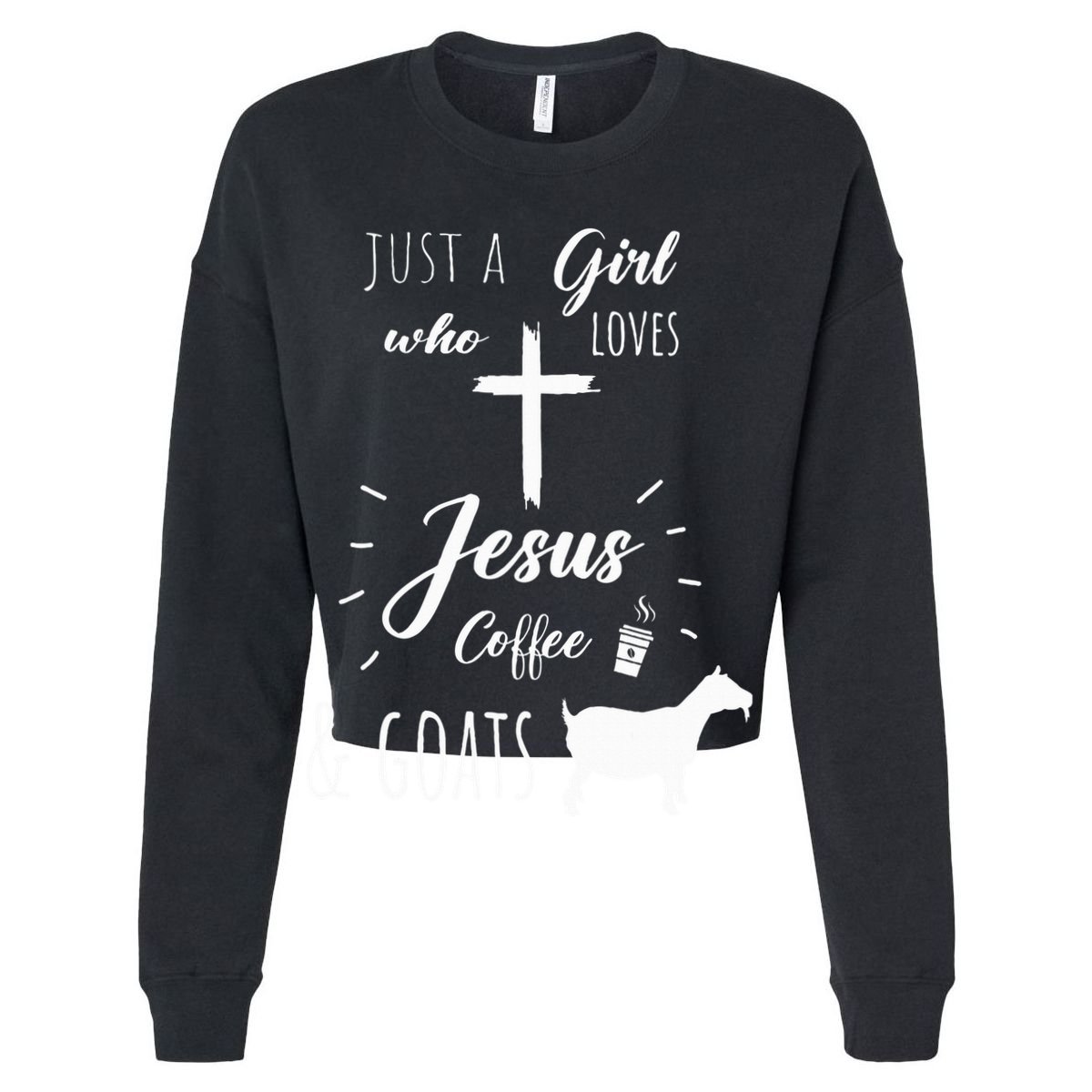 Just A Girl Who Loves Jesus Coffee and Goats Christian  Cooling Performance Crew T-Shirt