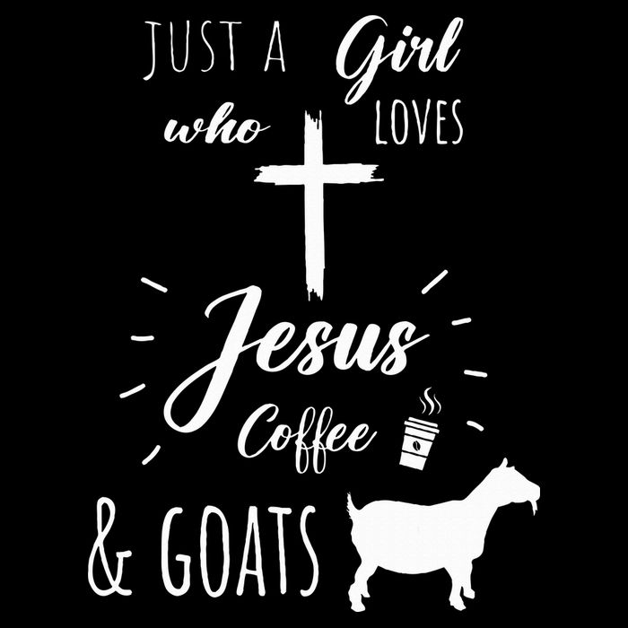 Just A Girl Who Loves Jesus Coffee and Goats Christian  Cooling Performance Crew T-Shirt