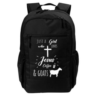 Just A Girl Who Loves Jesus Coffee and Goats Christian  Backpack