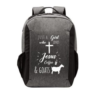 Just A Girl Who Loves Jesus Coffee and Goats Christian  Vector Backpack