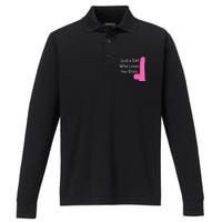 Just A Girl Who Loves Her Dildo Performance Long Sleeve Polo